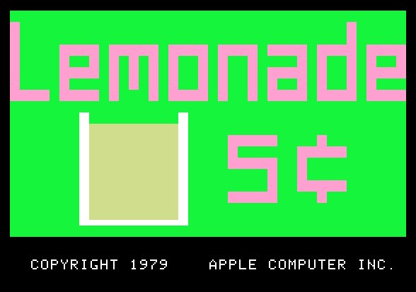 Lemonade Stand title screen